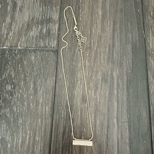 Kendra Scott gold and iridescent drusy bar knecklace